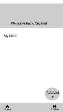 Home Screen with 0 lists Copy